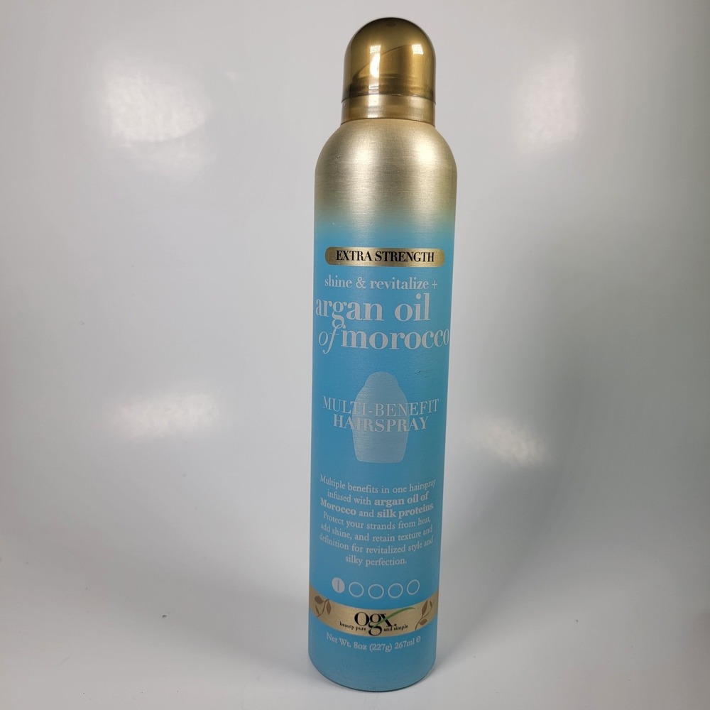 OGX Multi Benefit Hair Spray Argan Oil Of Morocco Shine & Revitalize 8 oz